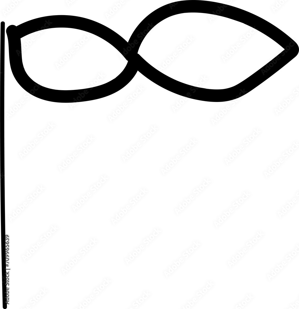 Fototapeta premium Hand drawn party illustration on transparent background.