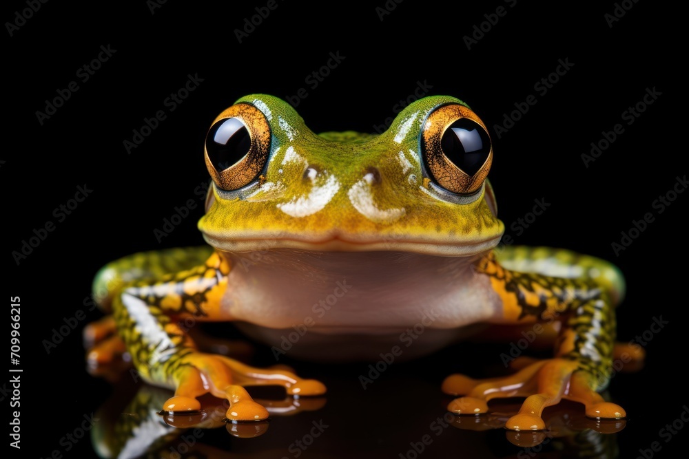 Happy surprised frog with open mouth. Happy surprised frog with open mouth.