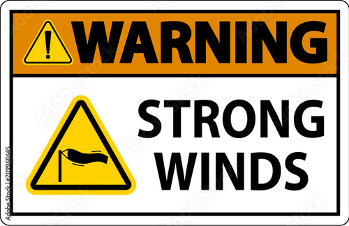 Water Safety Sign Warning - Strong Winds