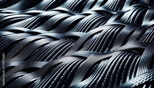 Modern Elegance: Intricate Carbon Fiber Weave with Glossy Finish