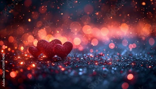 Valentines day background with hearts, Magic beautuful valentine's day background with copy space,