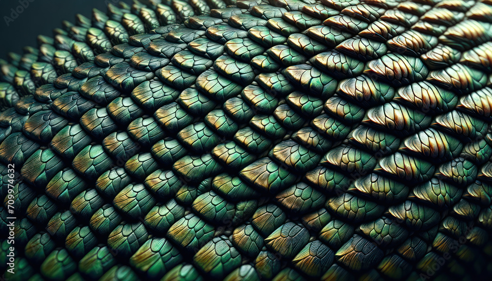 Obraz premium Reptilian Elegance: Scales in Detail