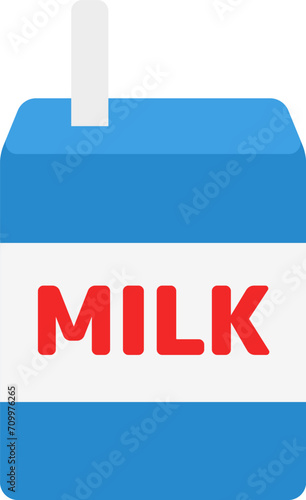 給食のパック牛乳のイラスト