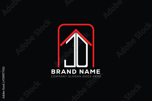JO letter creative real estate vector logo design . JO creative initials letter logo concept. JO house sheap logo	

