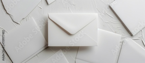 Paper sheets and envelope photo
