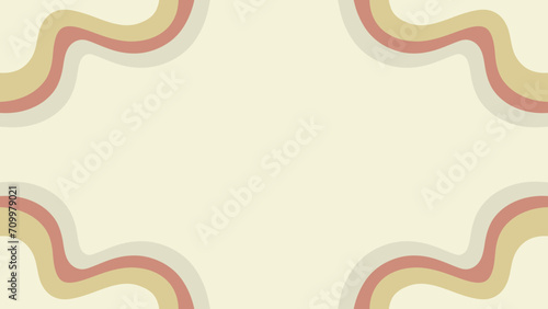 abstract background with waves frame in corner