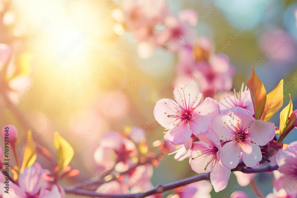 cherry blossom, spring banner 