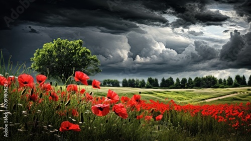 Beautiful picture showing a storm in summer