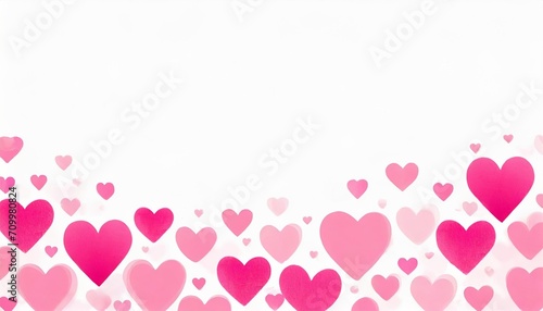 pink hearts on a white background love heart for valentines day background design banner