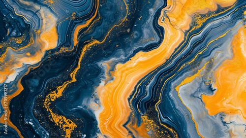 Yellow and Blue marble background