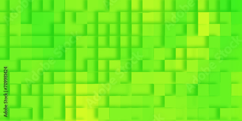 Abstract Successful Technology Startup concept green geometric pattern, extrude style 3D geometric abstract green background, Modern seamless Successful Technology Startup background with cubes, 