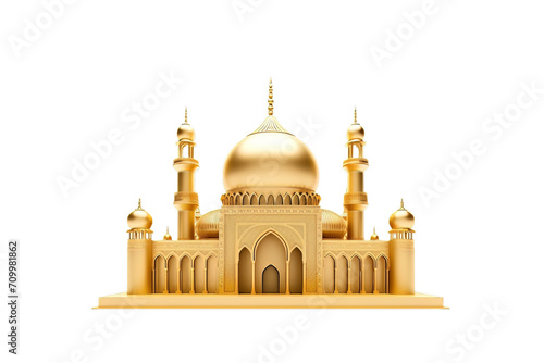 Mosque isolated on transparent background. Mosque PNG. Ramadhan.