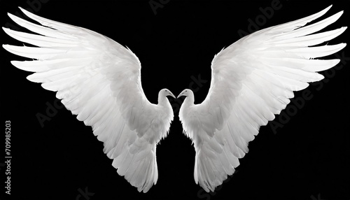 white angel wings on background png