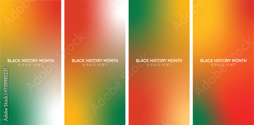 Black History Month Theme Gradient Pack Background Vector