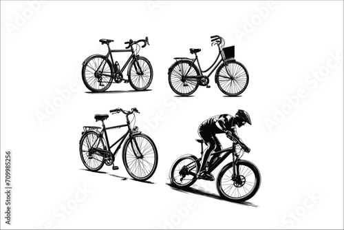 BikeBliss Artistry: Professional Bicycle Graphics Bundle