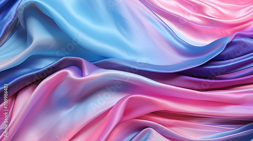 Wave abstract liquid background. Fabric background. Gradient background. Ai	
 photo