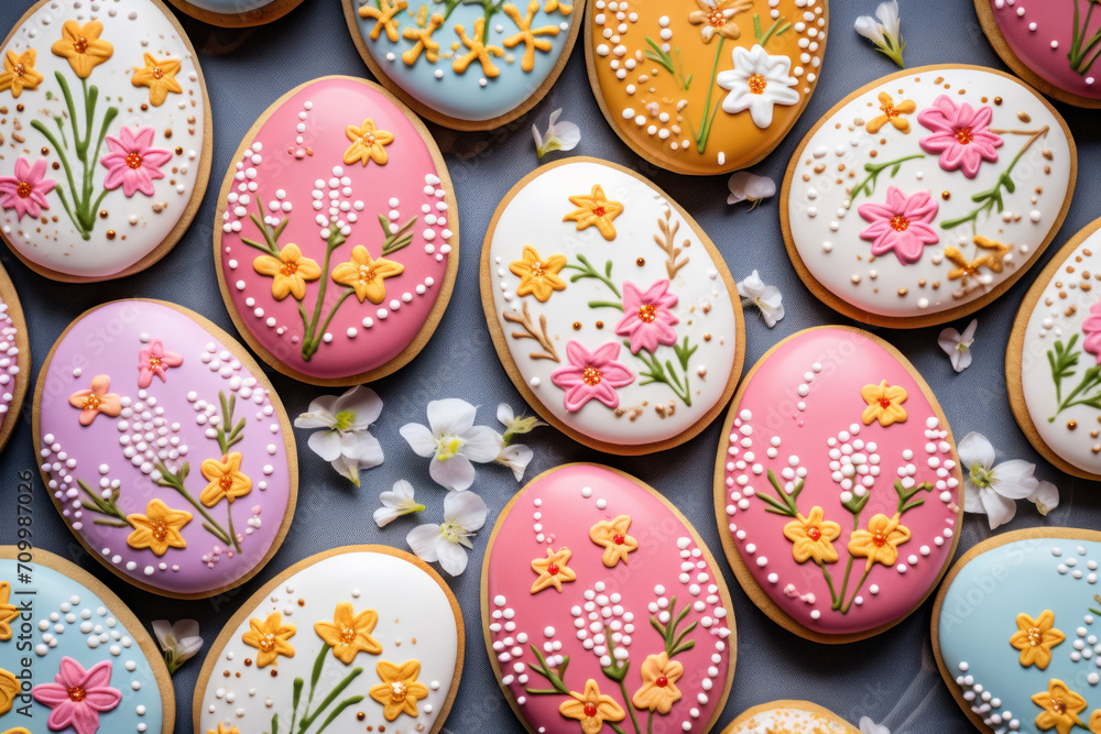 Florals inspired sugar cookies with icing Florals inspired sugar cookies with icing