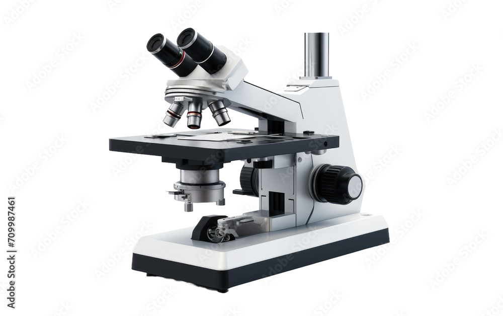 Microscope. 3D image of Microscope isolated on transparent background.