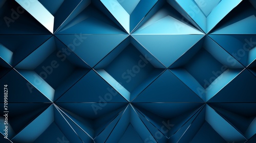 Abstract Blue Geometric Pattern 3d Background Texture photo