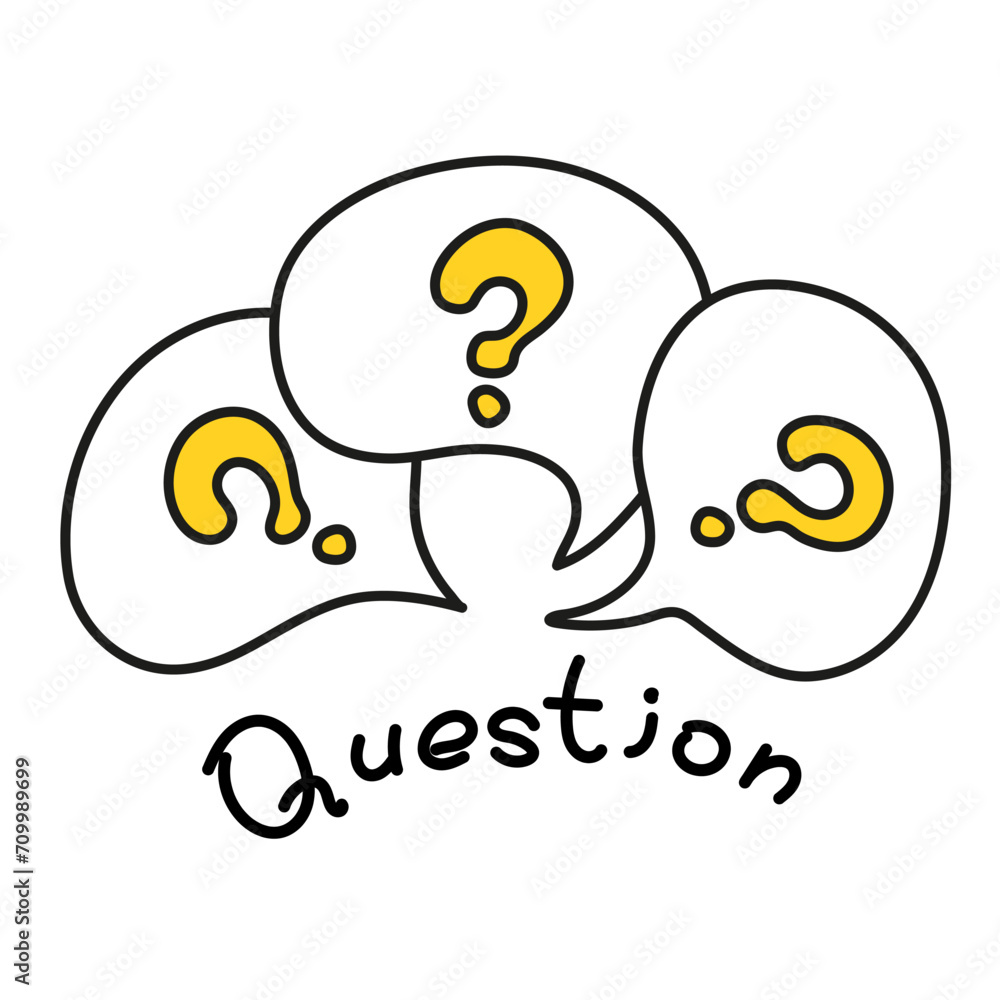 Word communication. Communication inclusion concept. Question on a white speech bubble icon. Illustration on a white isolated background. Word communication. Communication inclusion concept. Question on a white speech bubble icon. Illustration on a white isolated background.