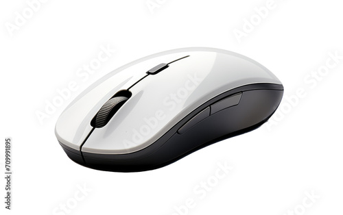 Wireless Mouse. 3D image of PC Wireless Mouse isolated on transparent background.