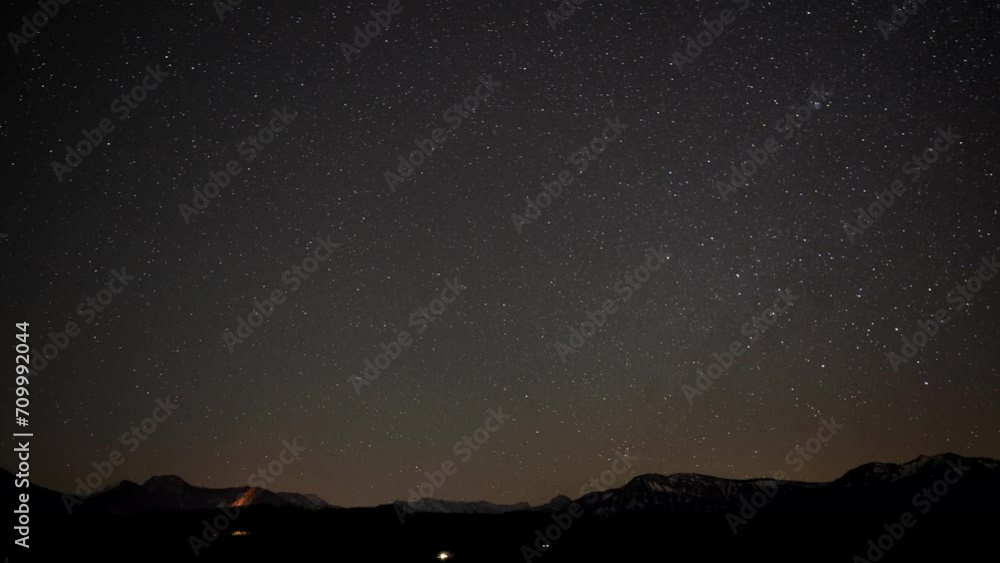 Nachtzeitraffer Sternenhimmel