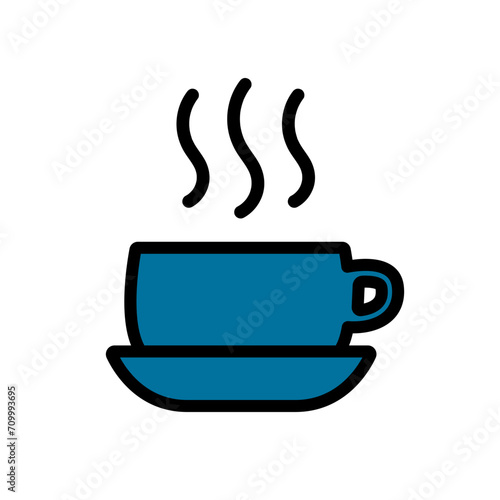 Coffee cup icon. Tea cup symbol. Vector clipart.