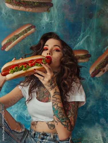 Chic Eats: A Fashionable Take on Hotdog Fast Food photo