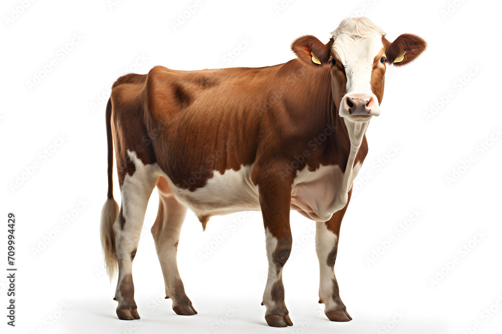 Cow on a white background
