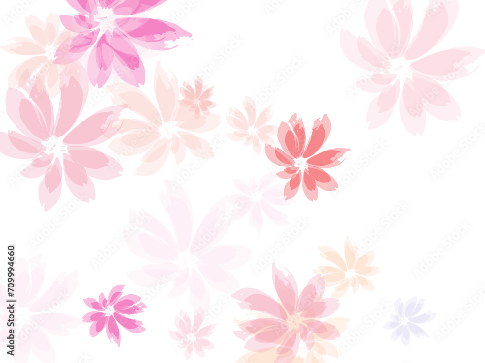 Falling cherry blooming flower parts vector.. Falling cherry blooming flower parts vector..