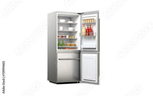 Modern Refrigerator isolated on transparent background.
