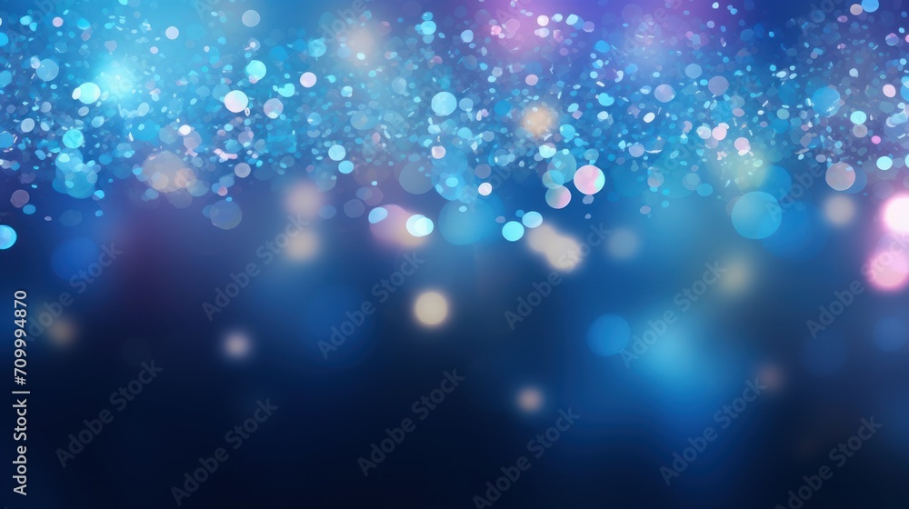 Magic night dark blue sparkling glitter bokeh and light art. Gold confetti and navy background. Golden scattered Christmas dust. Fairytale magic star template. Magic night dark blue sparkling glitter bokeh and light art. Gold confetti and navy background. Golden scattered Christmas dust. Fairytale magic star template.