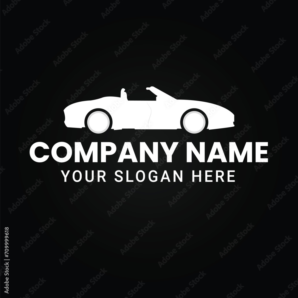 Obraz premium Car logo design template, Sports car logo modern and simple concept. vector eps 10