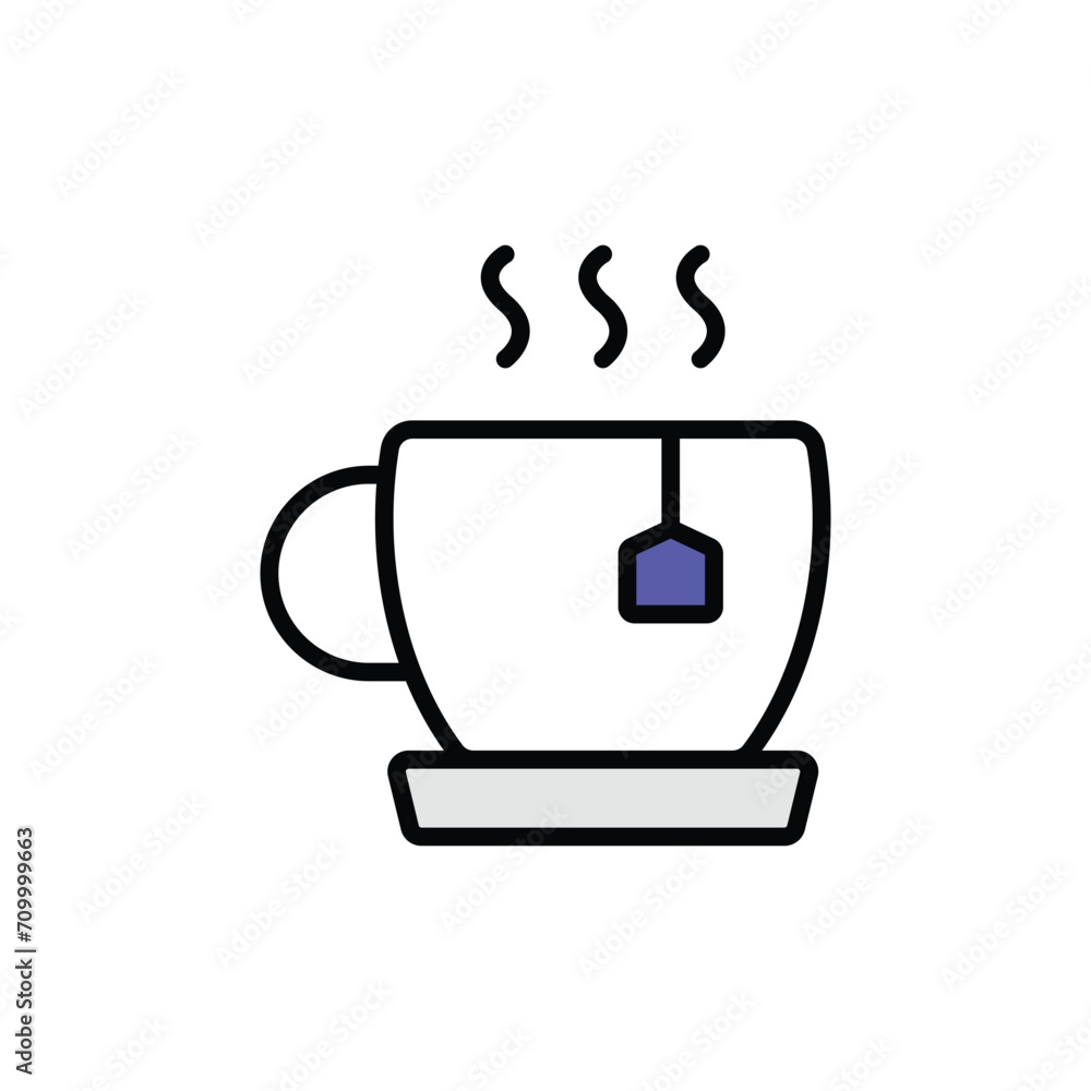 Tea icon design with white background stock illustration Tea icon design with white background stock illustration