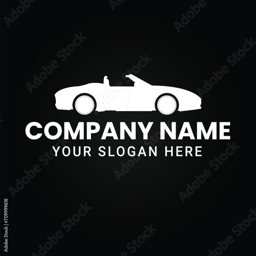 Car logo design template  Sports car logo modern and simple concept. vector eps 10