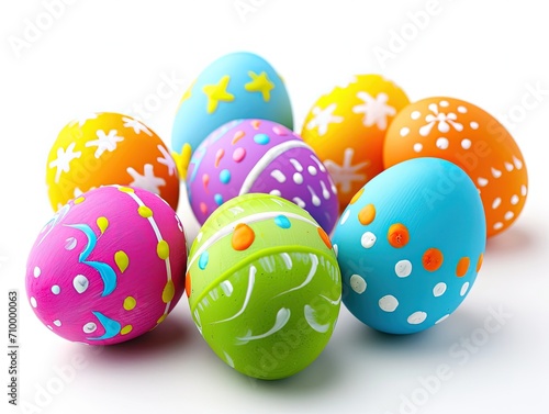 colorful handmade Easter eggs background