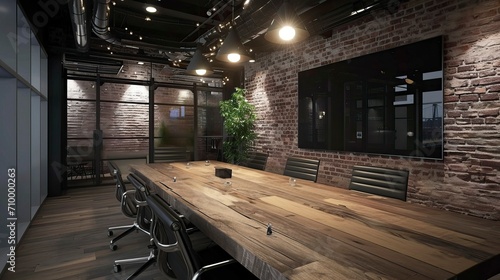 Elegant Modern Conference Room with Industrial Design Elements