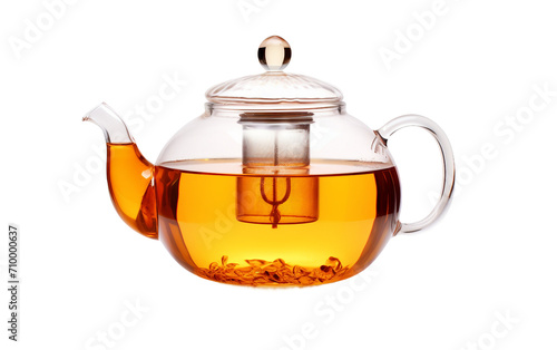 Glass Teapot Isolated on Transparent Background PNG.