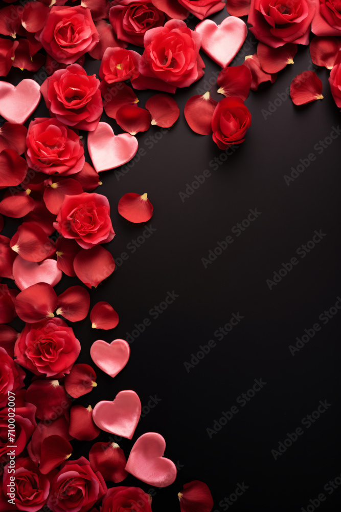 red rose petals and heart red rose petals and heart