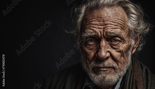 poor homeless man portrait, man with a sad look © P.W-PHOTO-FILMS