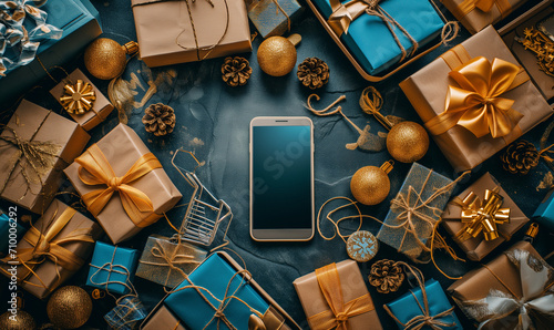 smarthphone between presents