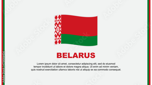 Belarus Flag Abstract Background Design Template. Belarus Independence Day Banner Social Media Vector Illustration. Belarus Cartoon