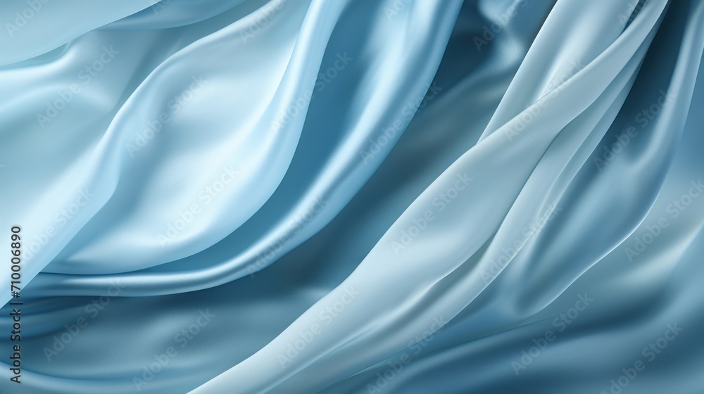 Obraz premium Abstract blue background luxury cloth or liquid wave or wavy folds of grunge silk texture satin velvet material for luxurious elegant wallpaper design. High quality illustration