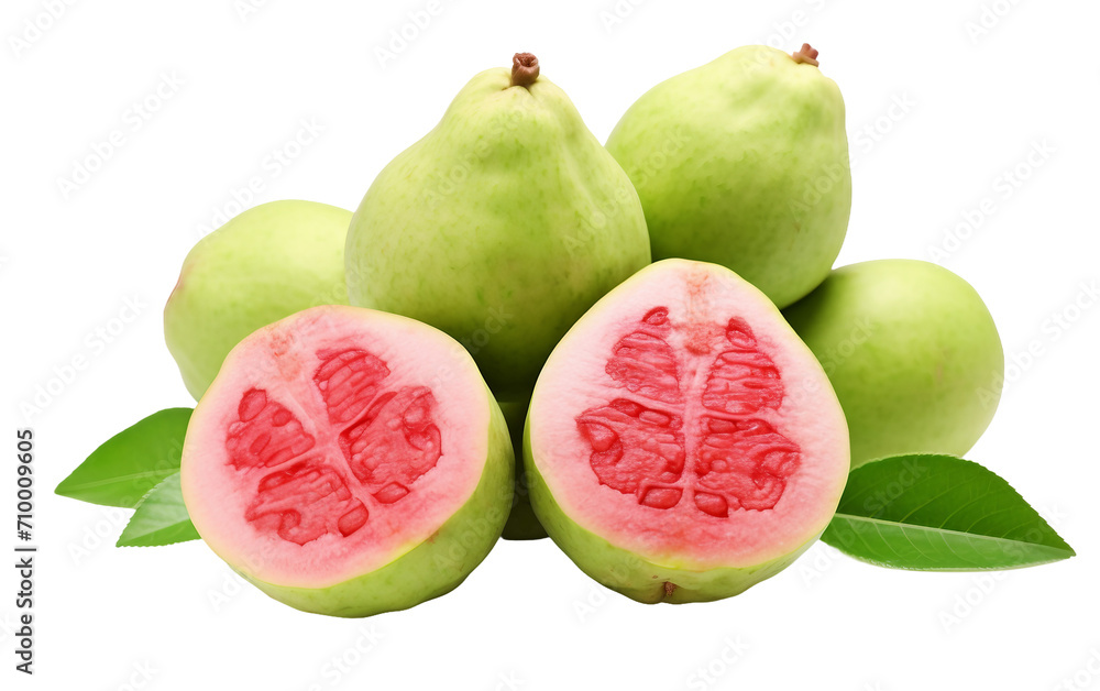 Stylish Isolation of Guava Isolated on Transparent Background PNG.