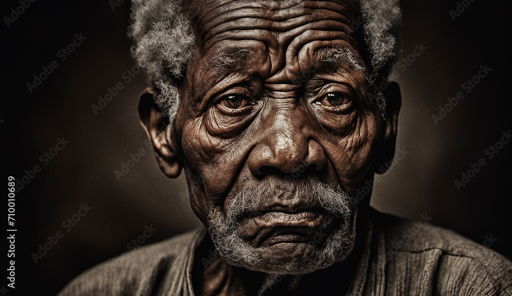 poor homeless man portrait, man with a sad look poor homeless man portrait, man with a sad look