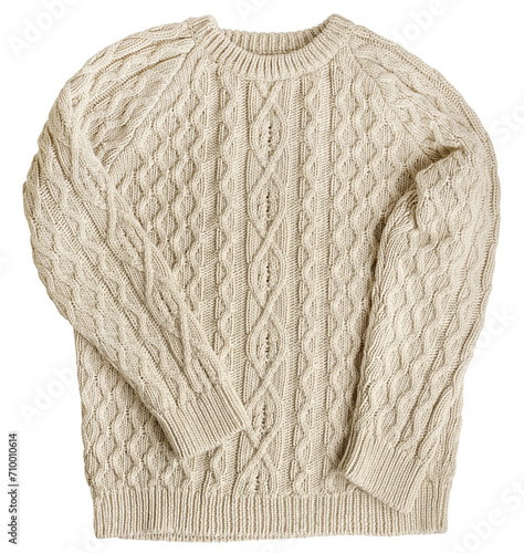 Cable knit sweater Cardigan jumper and Button Front oversized long sleeve Sweater for Boys and Girls. Front closeup view white background.
