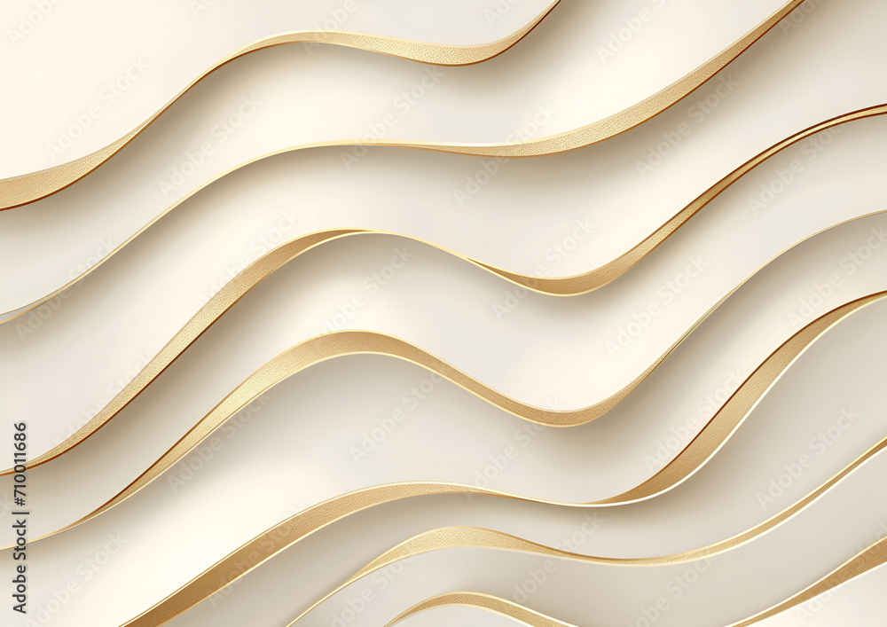 Golden lines luxury on cream color background. elegant realistic paper cut style Golden lines luxury on cream color background. elegant realistic paper cut style