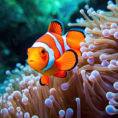 Clown Fish or Anemone Fish in water