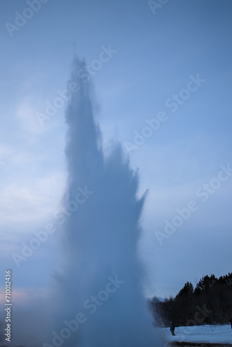 eruption of a geyser