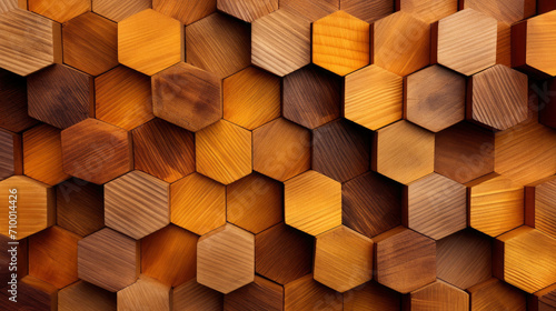 Abstract geometric bright brown 3d texture wall, with polygons as background, textured wallpaper